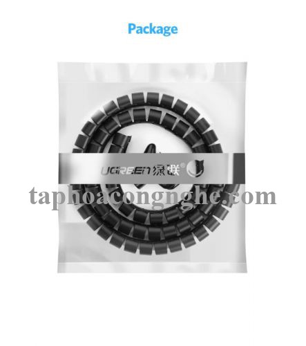 Ugreen 30819 3M màu Đen Dây ống xoắn PE bảo vệ cáp cao cấp LP121 30030819